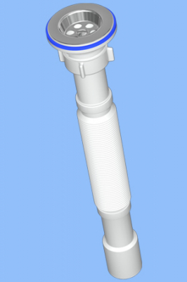 Гофросифон 11/2"х40/50 L=525-1355 мм G115 АНИ