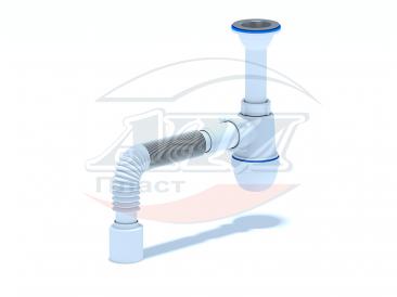 Сифон 11/2" * 40 кухн бутыл. с гофрой 40/50 АНИ С0510 (35 шт)