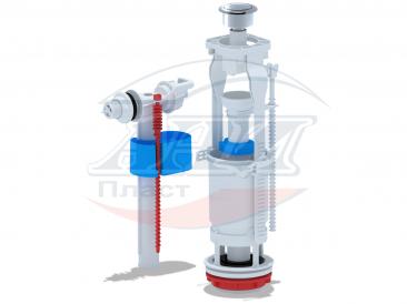 Арматура б/п 1 кнопочная хром. АниПласт