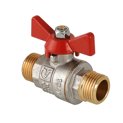 Кран шаровой    3/4'' НР/НР бабочка (никель) VALTEC *АКЦИЯ*