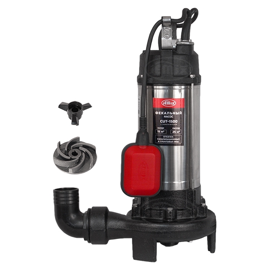 Фекальник 1500 Вт/15м/2"/25 m3/ч (Н/Ч) JEMIX