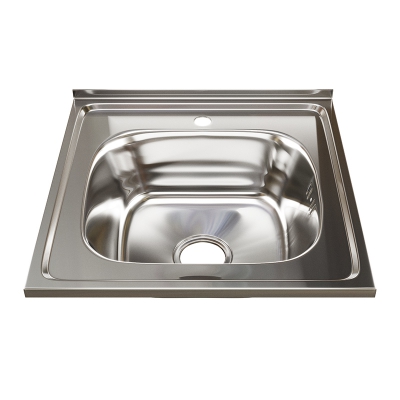 Мойка накладная 50х50х18 (0.8мм) 3 1/2"+ сифон МIXLINE