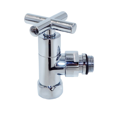 Кран 1"х3/4" для уг/соед ГГ (крест, хром)