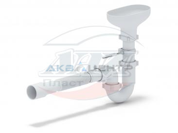 Сифон с разрывом струи 11/2*40 Ани с гофрой (DR0115) Сифон с разрывом струи 11/2*40 Ани с гофрой (DR0115)