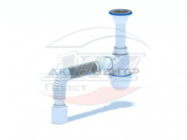 Сифон 11/2" * 40 кухн бутыл. с гофрой 40/50 АНИ С0510 (35 шт)