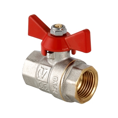 Кран шаровой   1'' ВР/ВР бабочка (никель) VALTEC *АКЦИЯ*