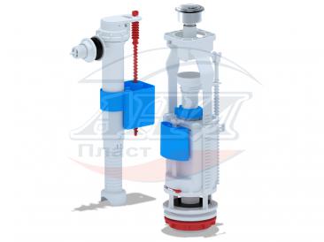 Арматура б/п 2х кнопочная хром. АниПласт