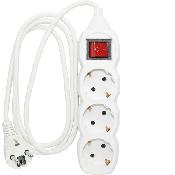 Удлинитель 3 гнез. х 3м с/з с/ф 3х1 (16А, 3500Вт)