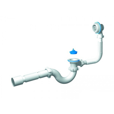 Обвязка д/ванны 11/2" 40 вып. перел. нерж, с гиб.трубкой 40*50 (С6155)