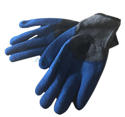 Перчатки с латексным рельефным покрытием синие #300 Перчатки с латексным рельефным покрытием синие #300
