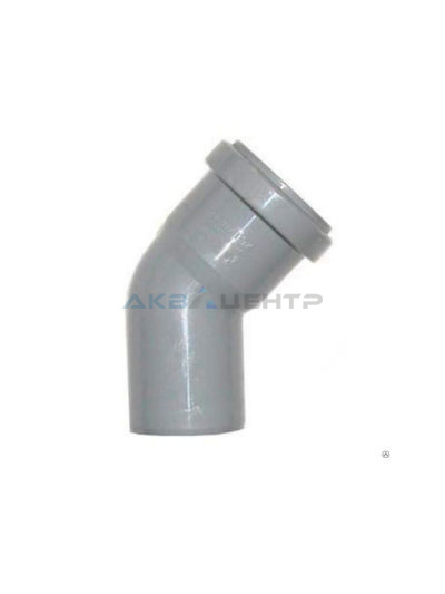 Отвод  Ду32/45* серый PRO AQUA (100)