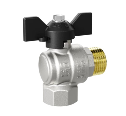 Кран шаровой 1/2'' угловой ВН/НР бабочка LD PRIDE