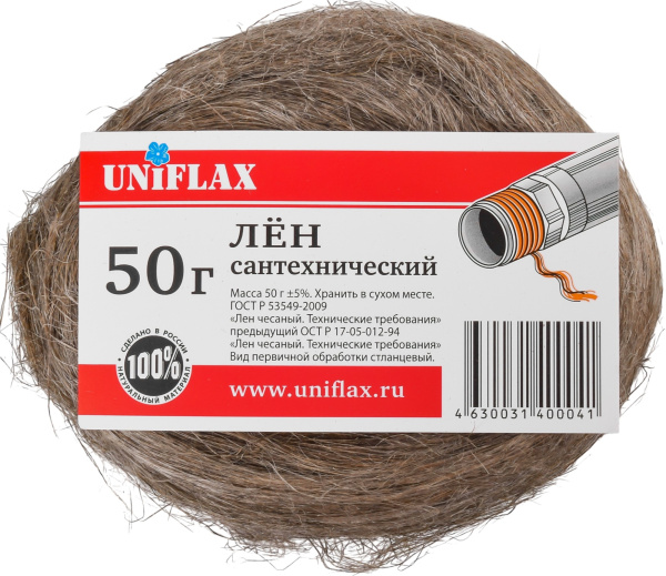 Лен  50 грамм (чесаный) UNIFLAX