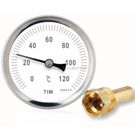 Термометр биметалл 120С L=60 (50) 2020