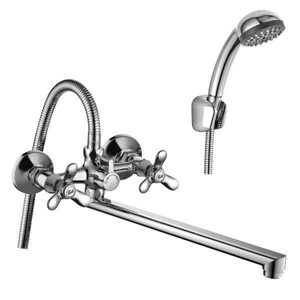 Смеситель д/ванны Q02-80 (32 см) ручка, 35к