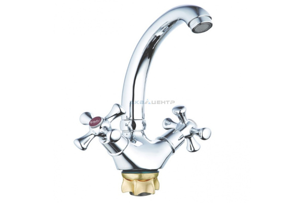 Смеситель д/кухни QTZ4-C827 (14 см) двухвентильный