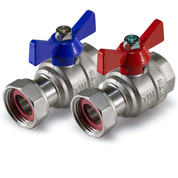 Кран с накидной гайкой  1/2" ВР/ВР TIM прямой