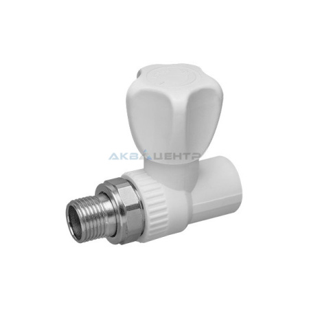 Кран п/радиатор с амер. 25-3/4 прям.VALTEC