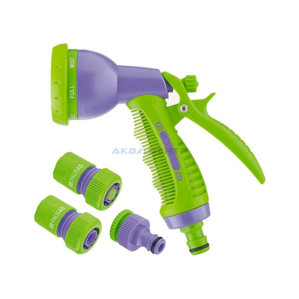 Набор для п/ш 3/4" (пистолет 8 струй + 3 предмета) Palisad Набор для п/ш 3/4" (пистолет 8 струй + 3 предмета) Palisad