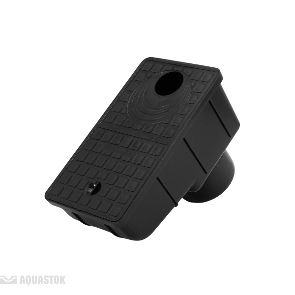 Ливнеприемник 300x165x200 (П) с вертик. патрубком (черный) "Аквасток"