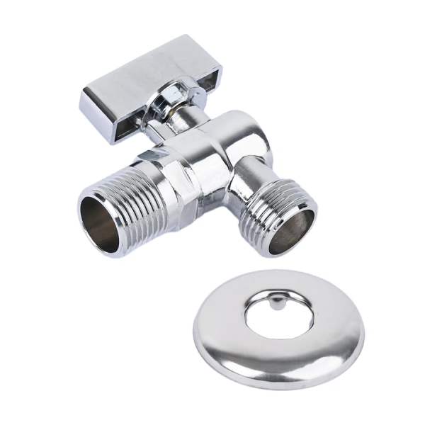 Кран угловой 1/2"-1/2" TIM с отражателем