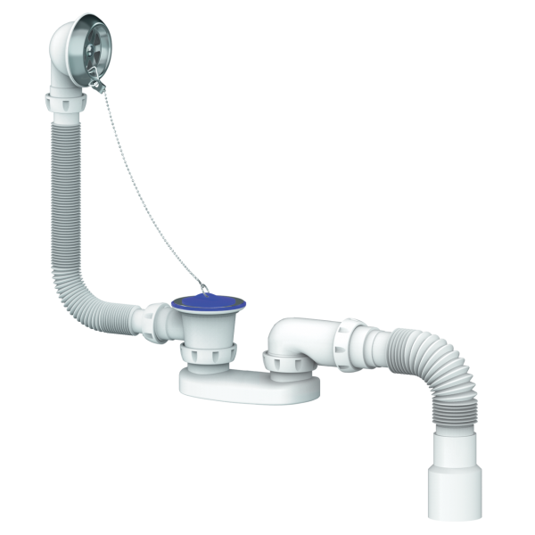 Обвязка д/ванны 11/2" 40 (ванн/глуб. поддон) с нерж. чашками Unicorn (S12)