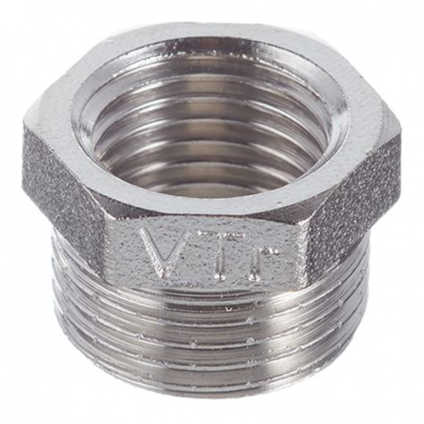 Футорка 3/8"х 1/4" НР/ВР никель VALTEC