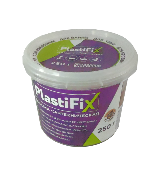Замазка сантехническая (банка) 250 грамм PlastiFix