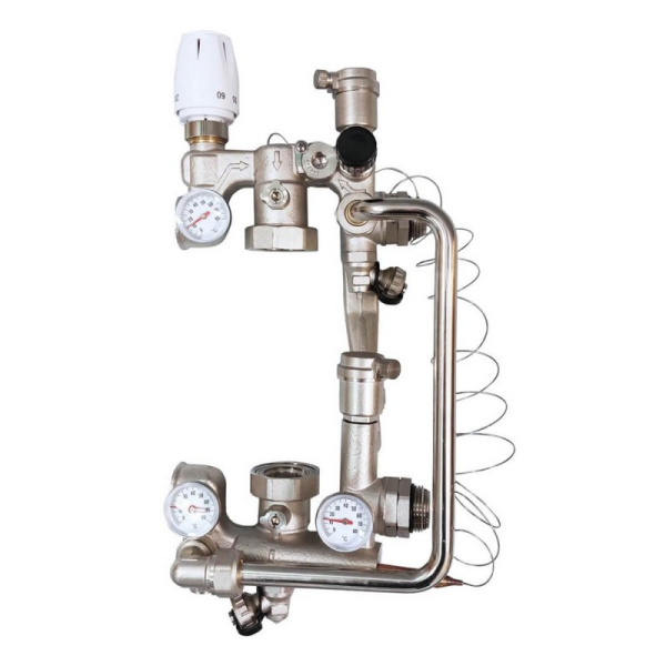 Смесительный узел 1" (б/н) 180 Аспайп COMBI (с байпасом) уп.4