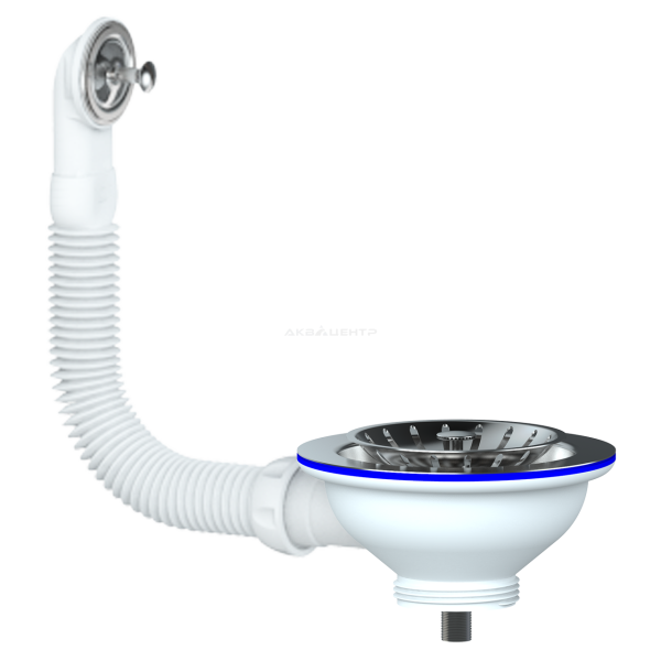 Выпуск 3 1/2" ⌀115 мм E156P Н/Ч с круглым переливом UNICORN