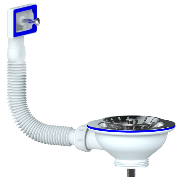 Выпуск 3 1/2" ⌀115 мм E155P Н/Ч с переливом UNICORN