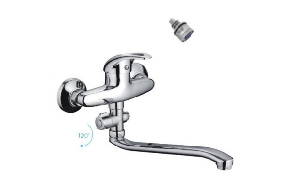 Смеситель д/ванны F2102-В (32 см) ручка, 40к FRAP*