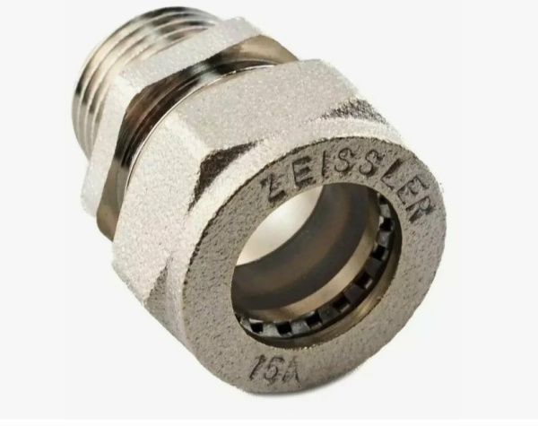 Муфта обжимная нр. резьба 15*1/2" TIM
