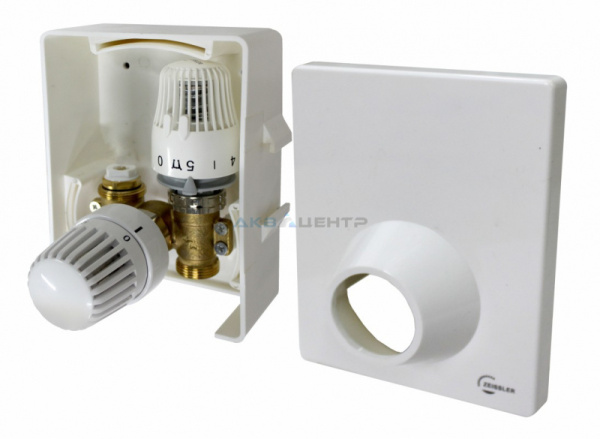 Короб на 1 контур (регулировочный) TIM с термостатическим клапаном Короб на 1 контур (регулировочный) TIM с термостатическим клапаном