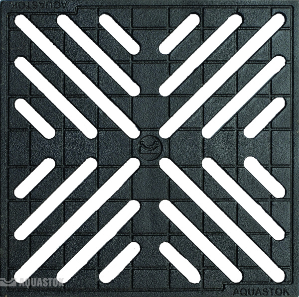 Решетка 300х300 (Ч) "капля" д/дождеприемника "Аквасток"