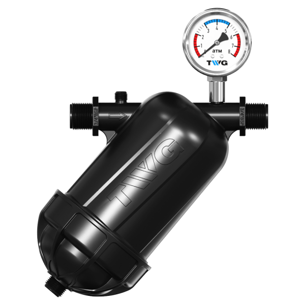 Фильтр (дисковый) 1" Н/Р с манометром (дренаж 1/2" Н/Р) TWG