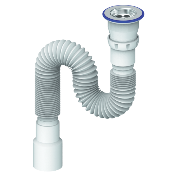 Гофросифон 11/2"х40/50 L=800 мм D220 Н/Ч Unicorn
