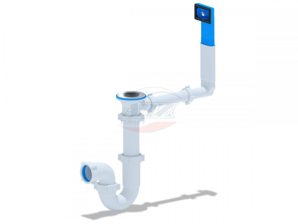 Сифон 11/2" * 40 кухн прямоточный,с  жест перелив. АНИ (D0140)