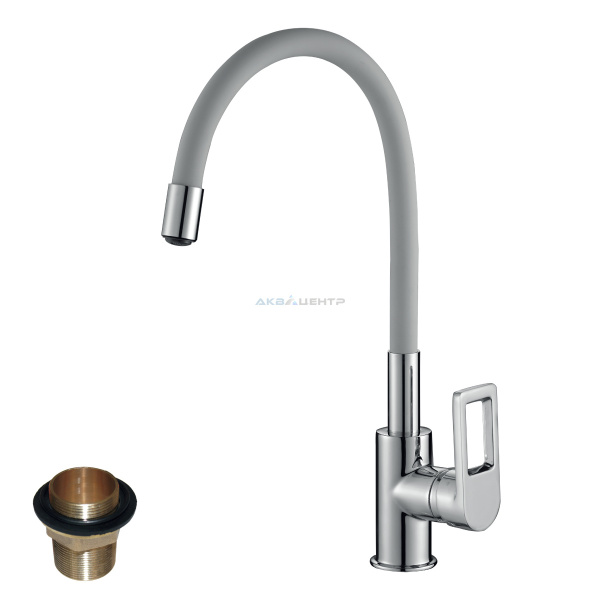 Смеситель д/кухни Z35-35U-Gray (22 см) ручка, 35к